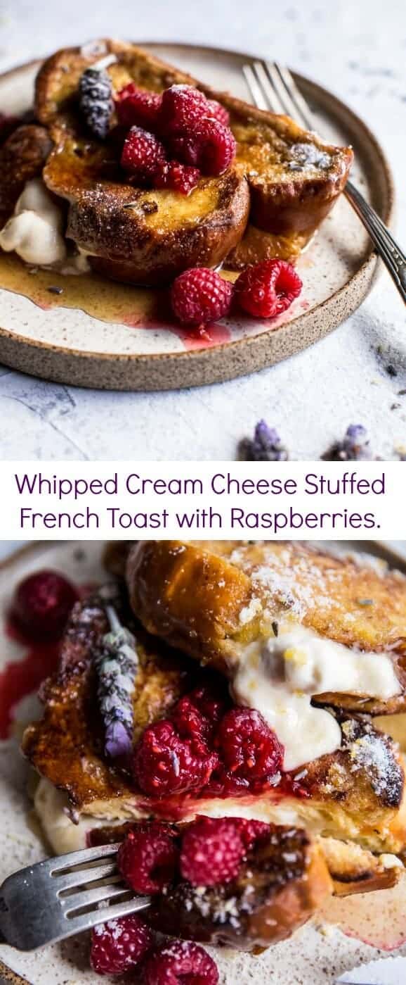Whipped Cream Cheese Stuffed French Toast with Raspberries | halfbakedharvest.com @hbharvest