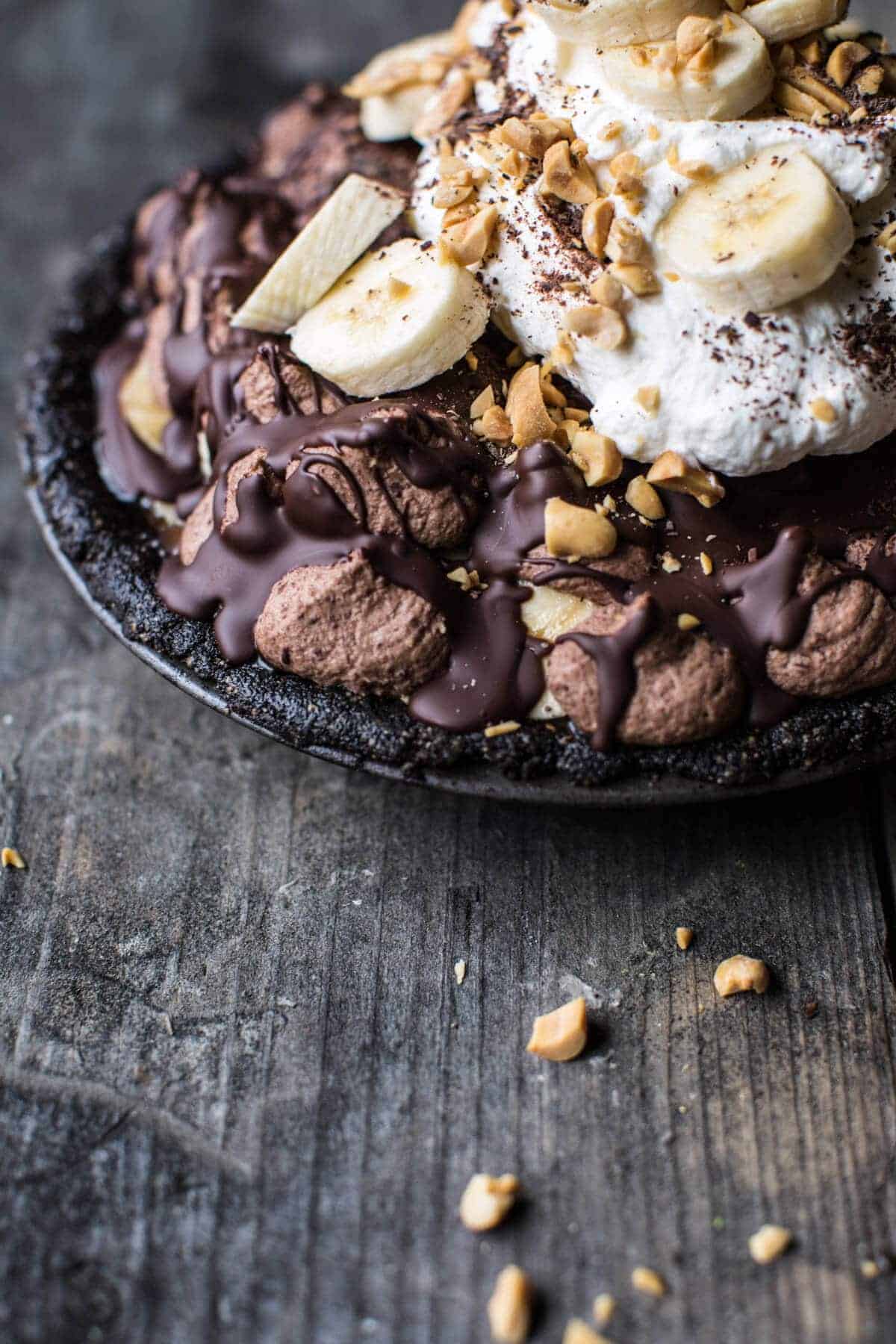 Banana Cream Pie…with Chocolate and Peanuts | halfbakedharvest.com @hbharvest