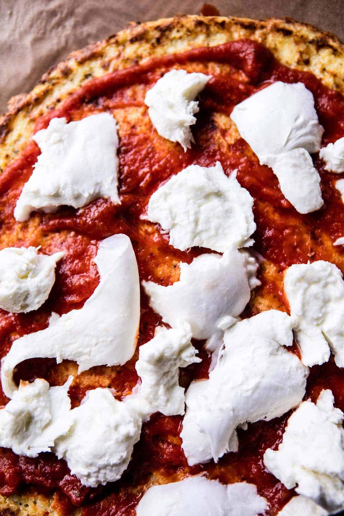 Cauliflower Crust Pizza with Chickpea Pepperoni | halfbakedharvest.com @hbharvest