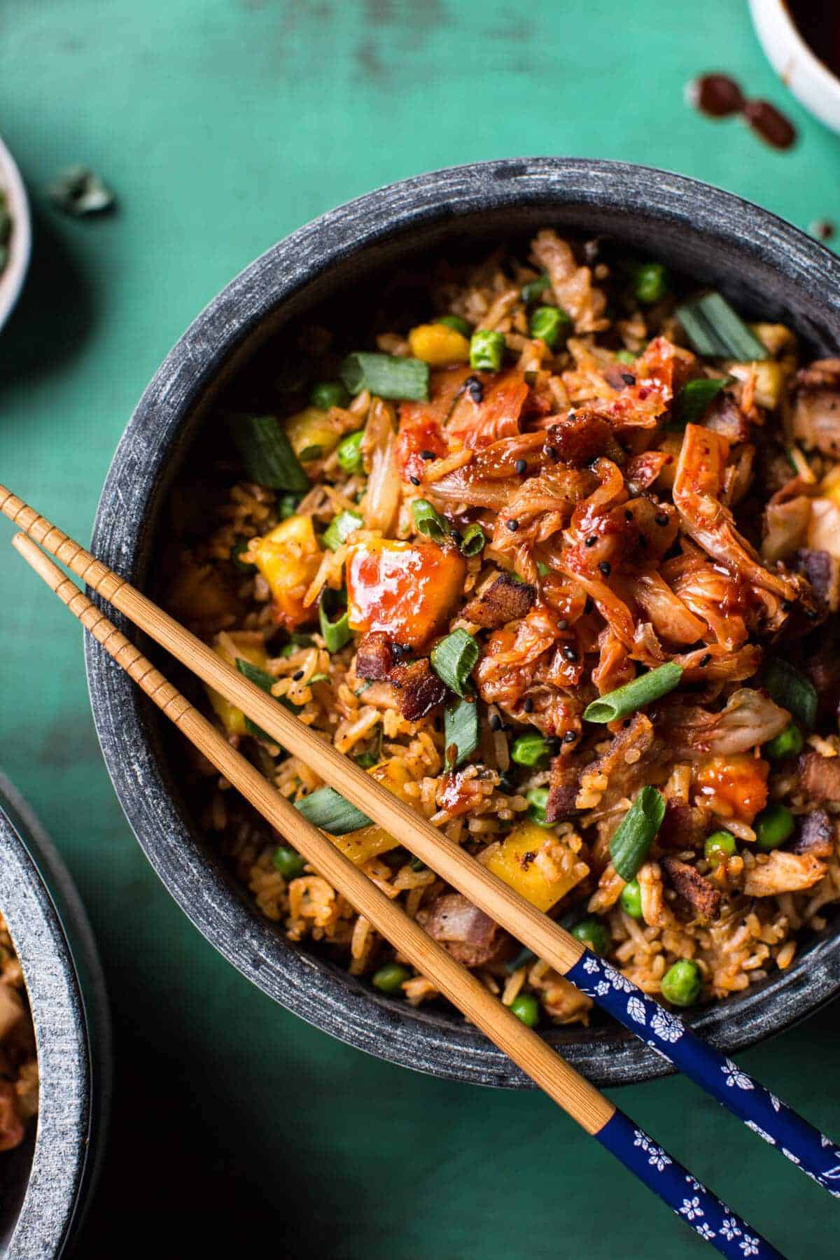 Kimchi Chicken and Bacon Fried Rice | halfbakedharvest.com @hbharvest