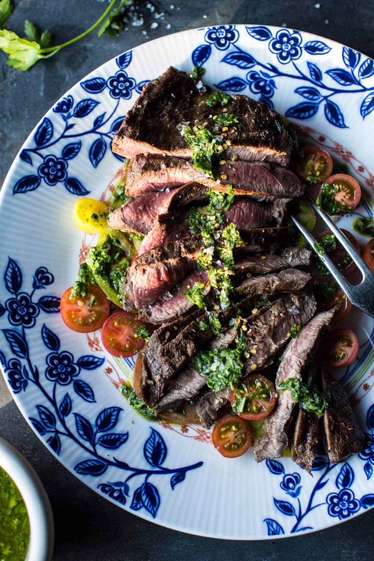 Grilled Skirt Steak with Chimichurri | halfbakedharvest.com @hbharvest