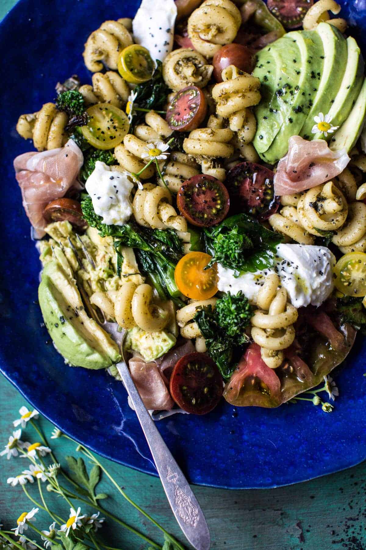 Avocado Caprese Pasta with Grilled Broccoli Rabe | halfbakedharvest.com @hbharvest