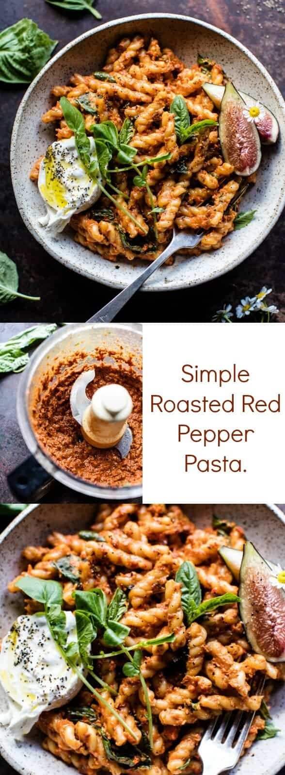 Simple Roasted Red Pepper Pasta | halfbakedharvest.com @hbharvest