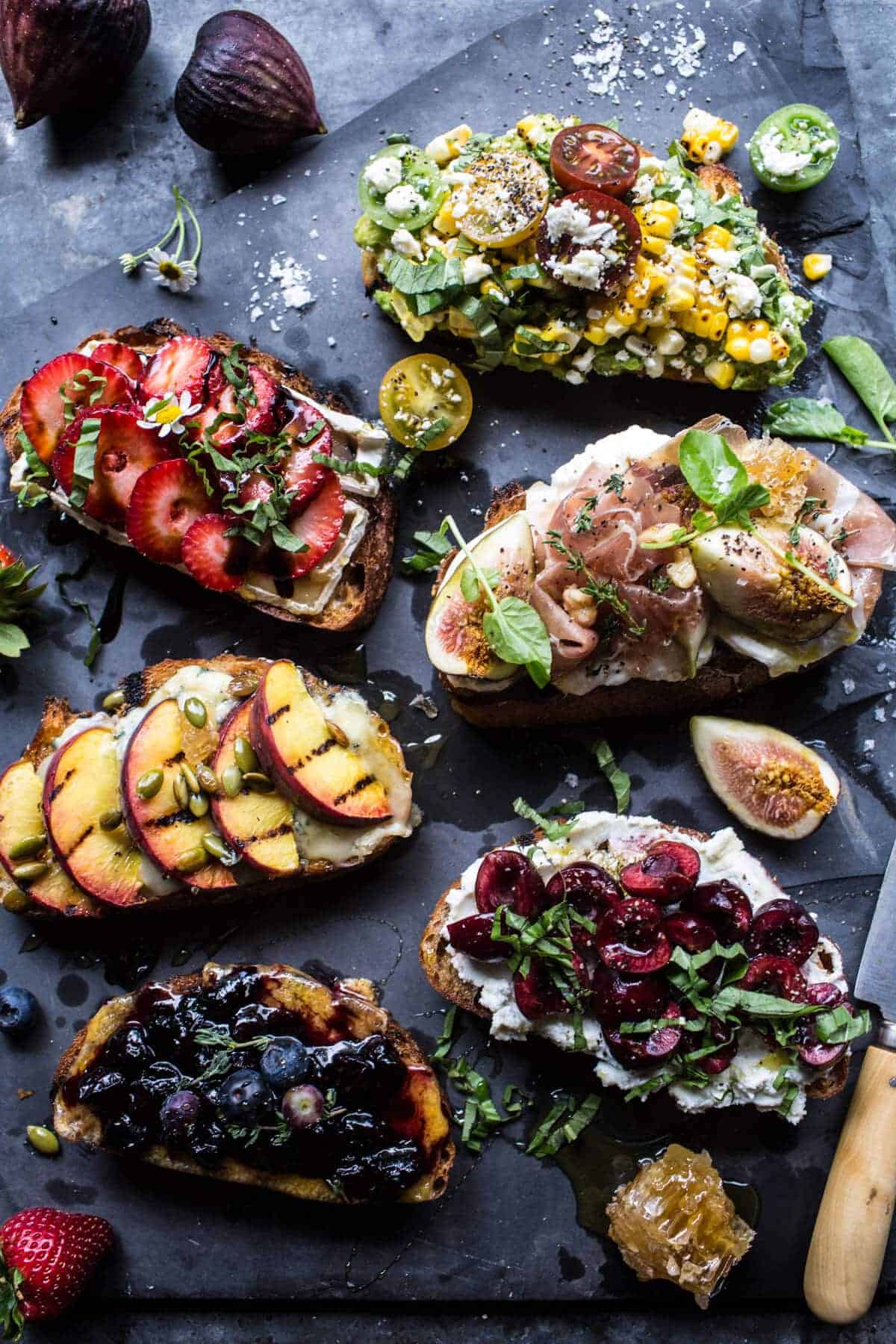 Summer Crostini 6 Ways | halfbakedharvest.com @hbharvest