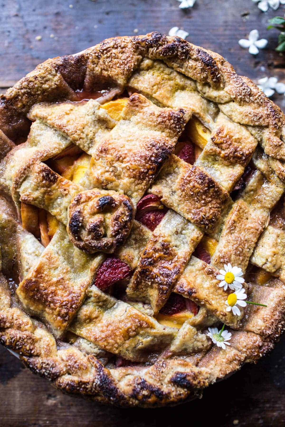 Honey Strawberry Peach Pie | halfbakedharvest.com @hbharvest
