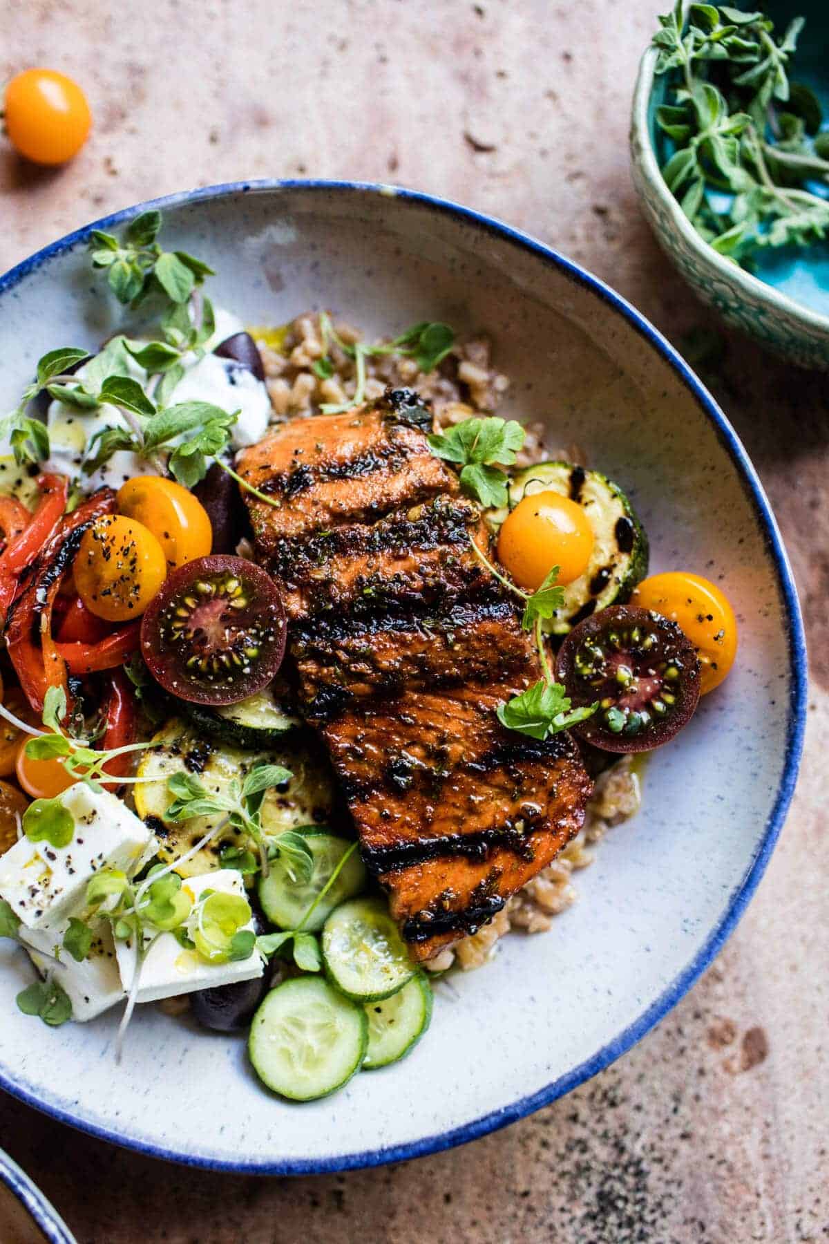 Salmon Souvlaki Bowls | halfbakedharvest.com @hbharvest