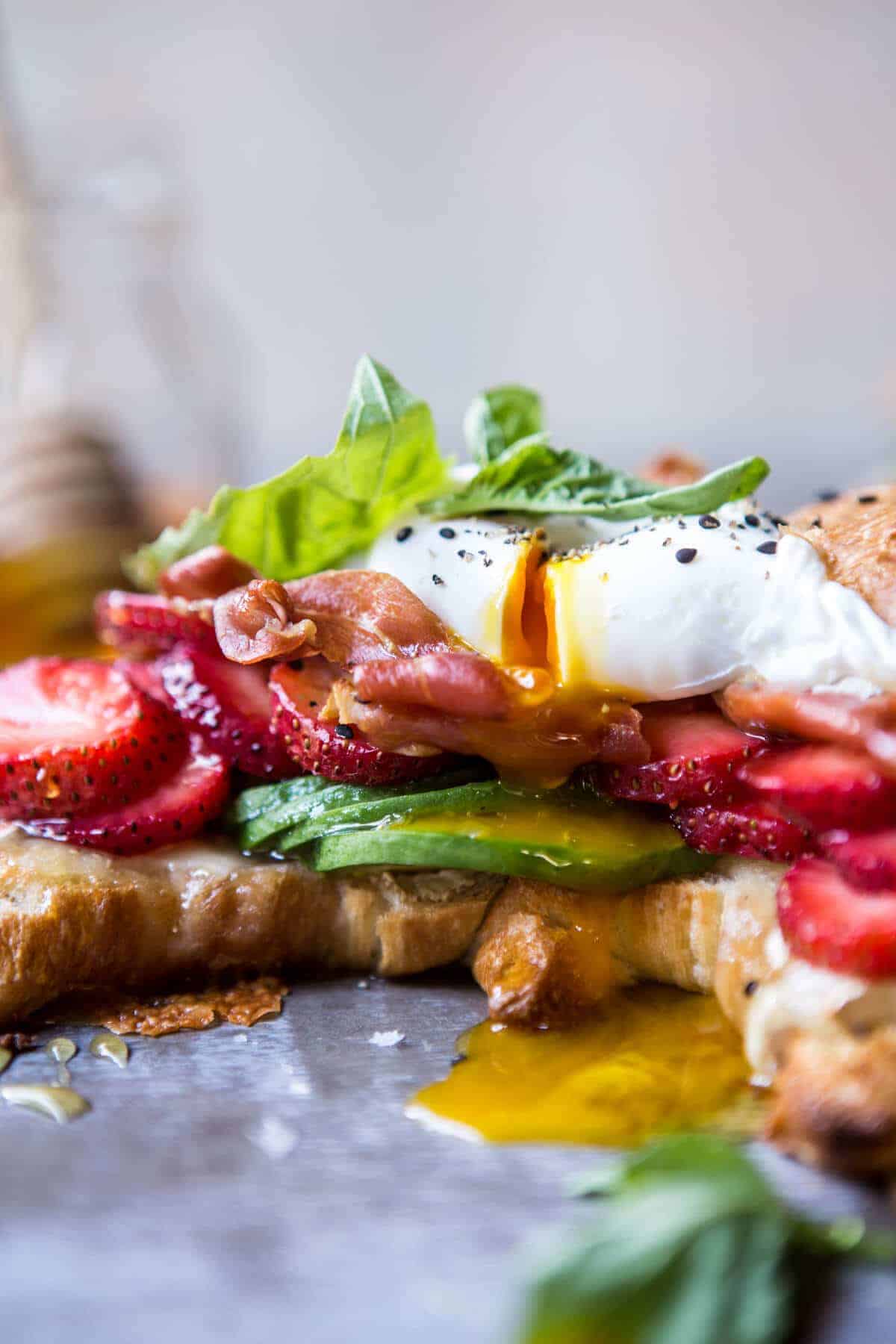 Strawberry, Basil and Crispy Prosciutto Breakfast Sandwich | halfbakedharvest.com @hbharvest
