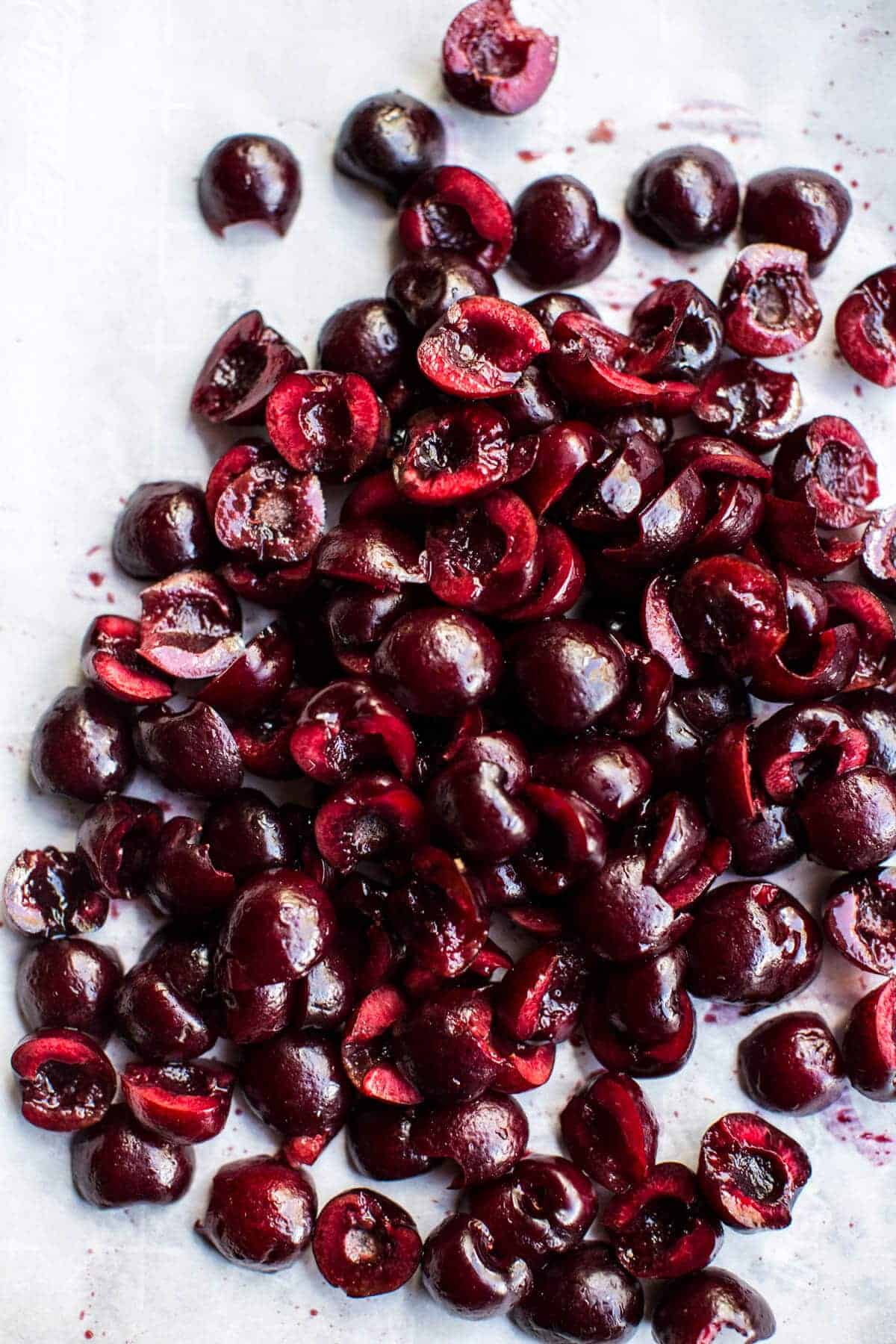 Sweet Cherry Buckwheat Pancakes with Bourbon Butter Syrup + Bacon | halfbakedharvest.com @hbharvest