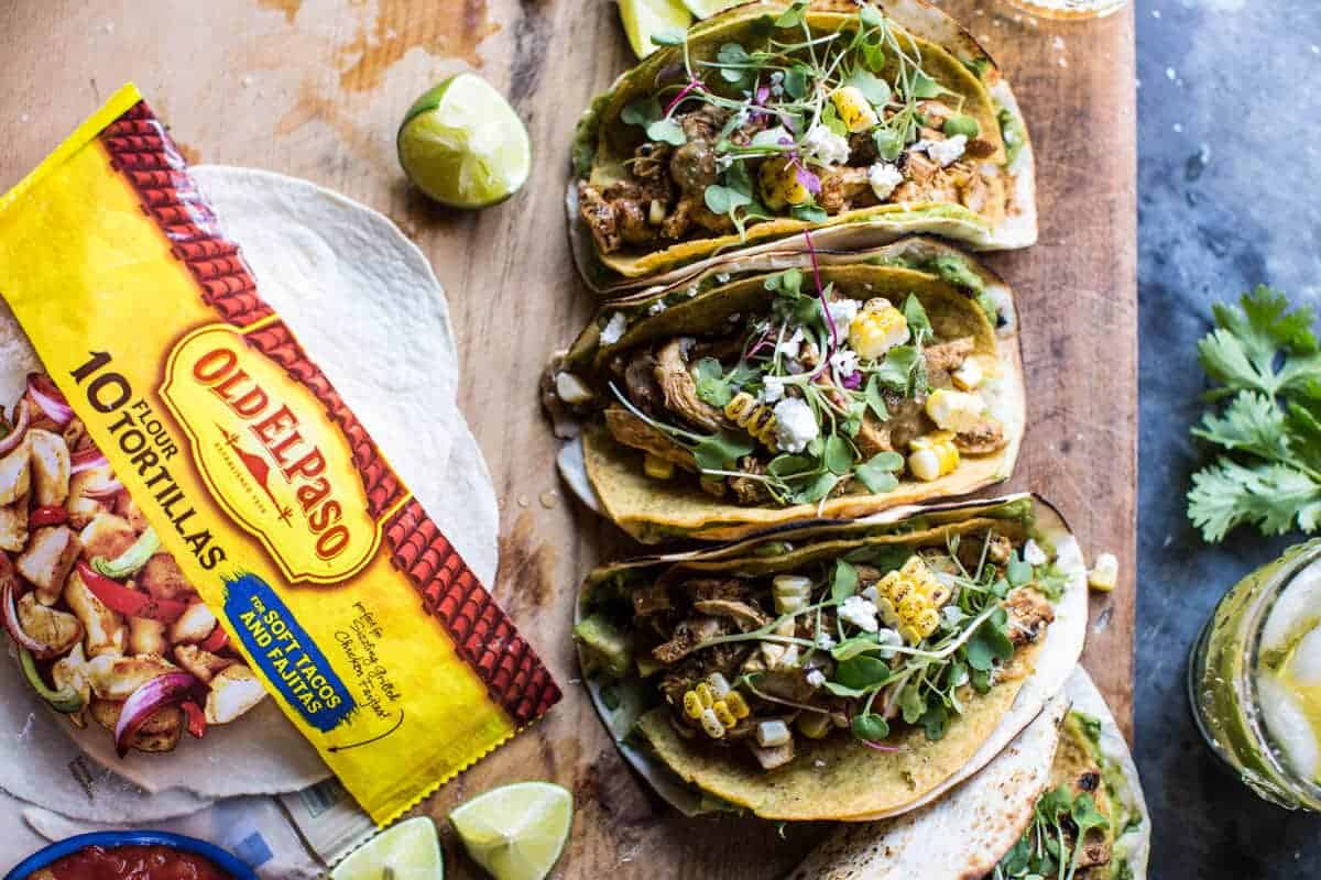 Two Layer Guacamole and Chipotle Chicken Tacos | halfbakedharvest.com @hbharvest