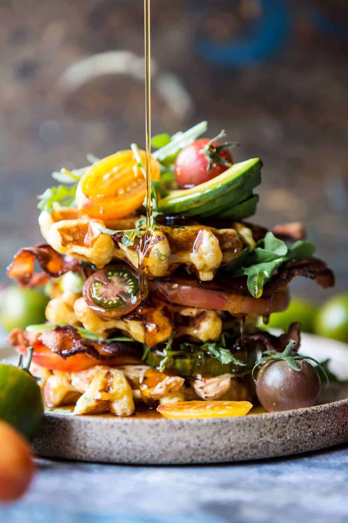 Cheddar Cornbread Waffle BLT with Chipotle Butter | halfbakedharvest.com @hbharvest