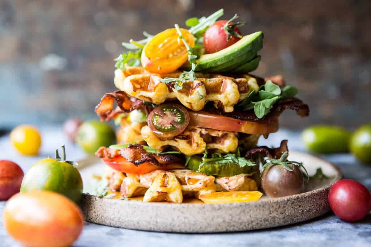 Cheddar Cornbread Waffle BLT with Chipotle Butter | halfbakedharvest.com @hbharvest