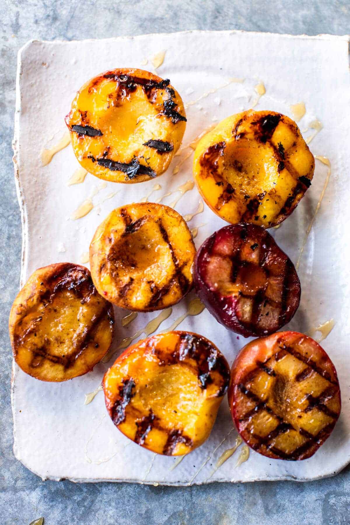Cinnamon Grilled Peaches with Mascarpone Ice Cream | halfbakedharvest.com @hbharvest