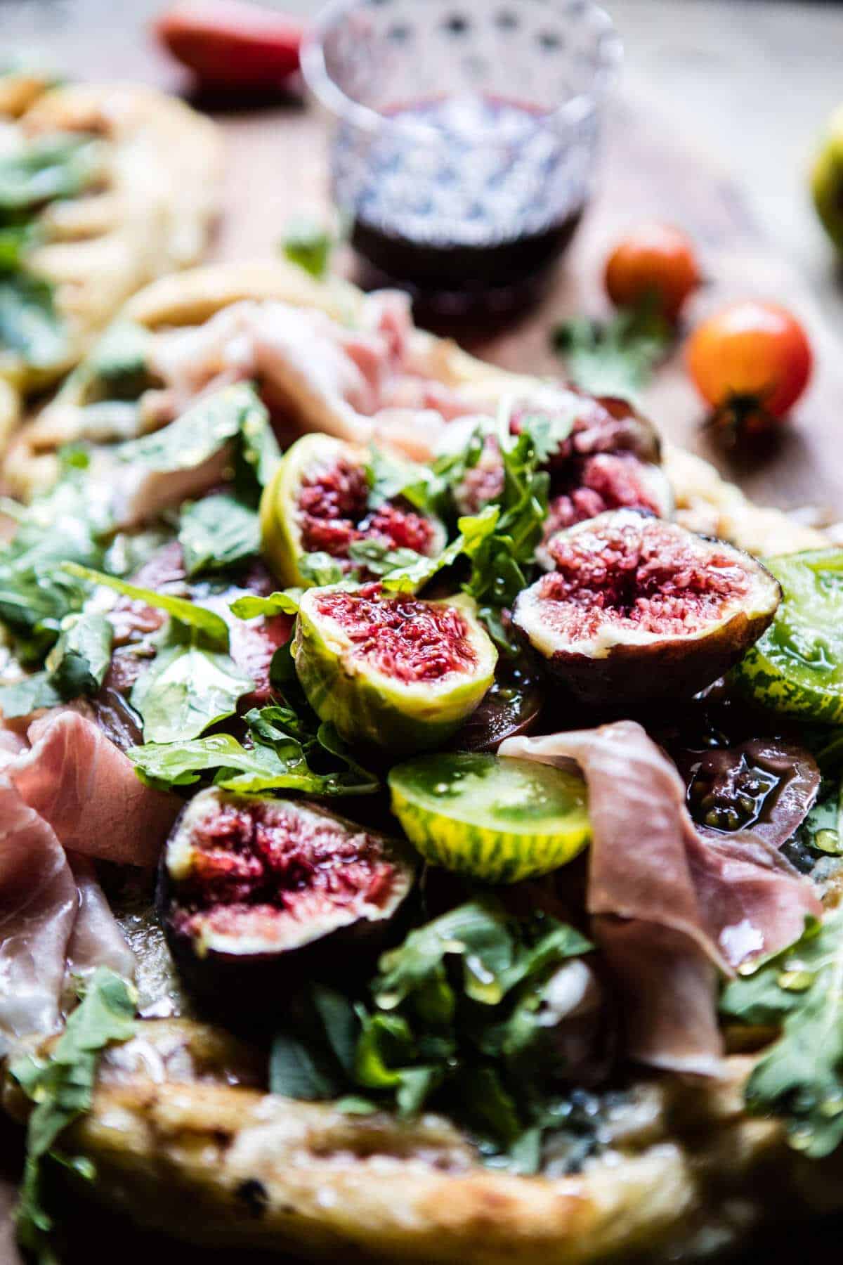 Grilled Tomato, Fig and Prosciutto Pizza | halfbakedharvest.com @hbharvest