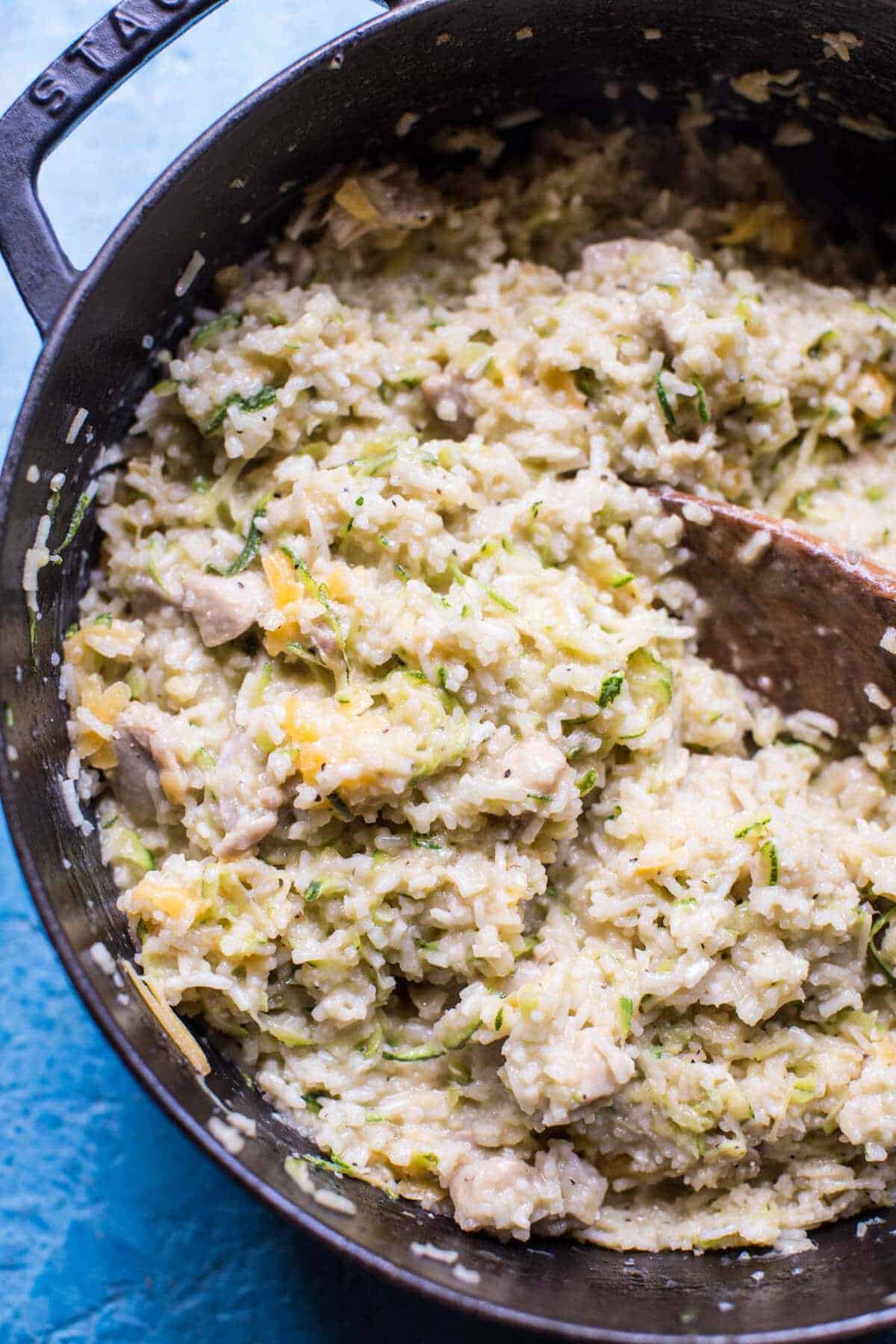 Souper Cheesy Chicken Zucchini Rice | halfbakedharvest.com @hbharvest