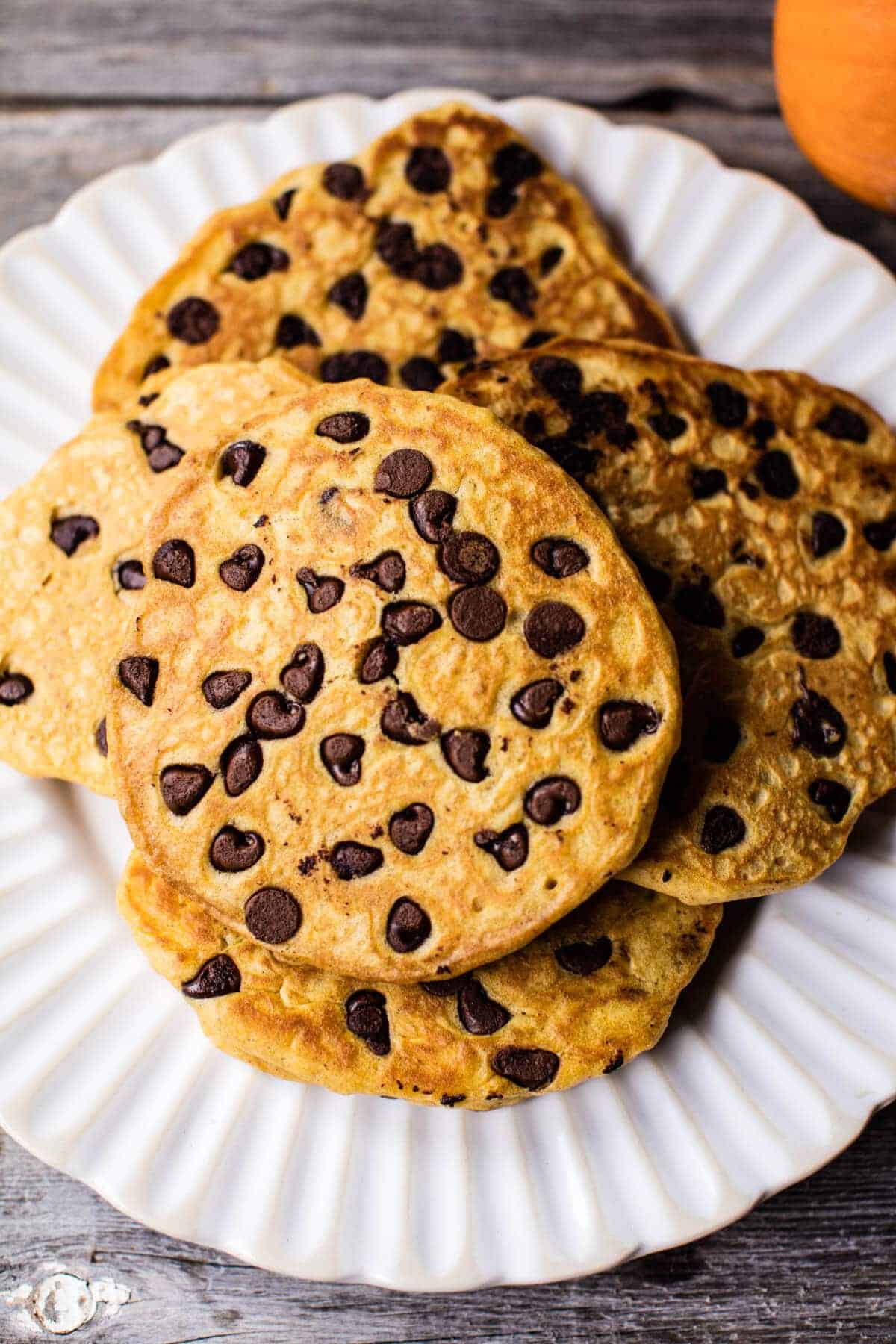 Chocolate Chip Pumpkin Pancakes with Whipped Maple Butter | halfbakedharvest.com @hbharvest