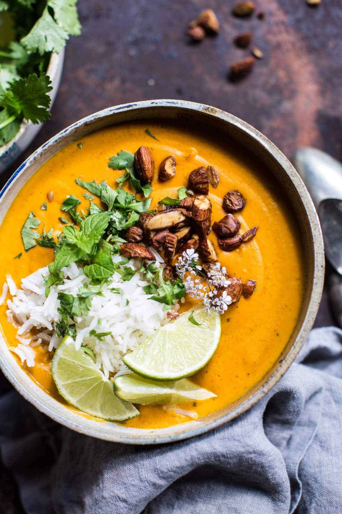 Creamy Thai Carrot Sweet Potato Soup | halfbakedharvest.com @hbharvest