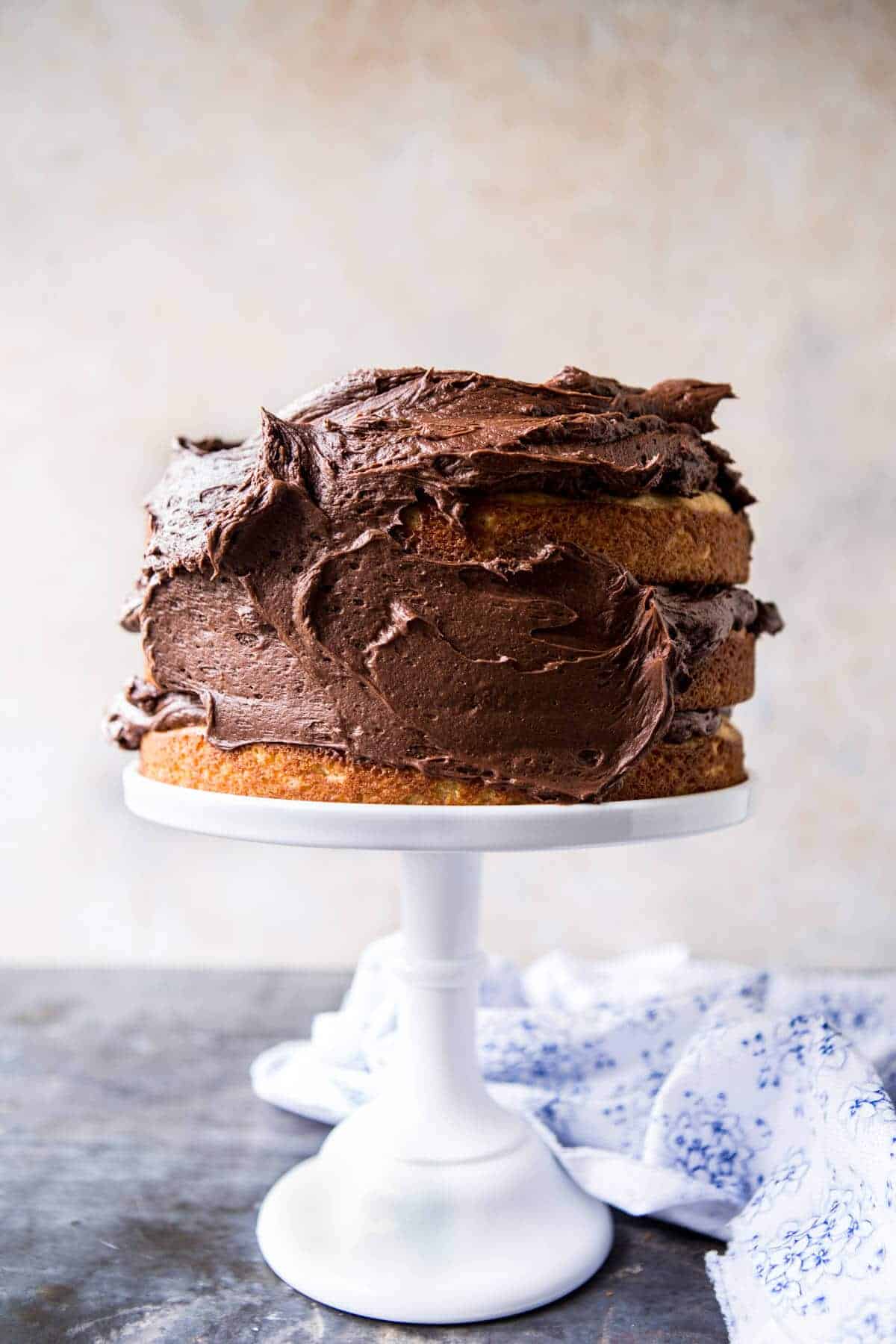 Vanilla Birthday Cake with Whipped Chocolate Buttercream | halfbakedharvest.com @hbharvest