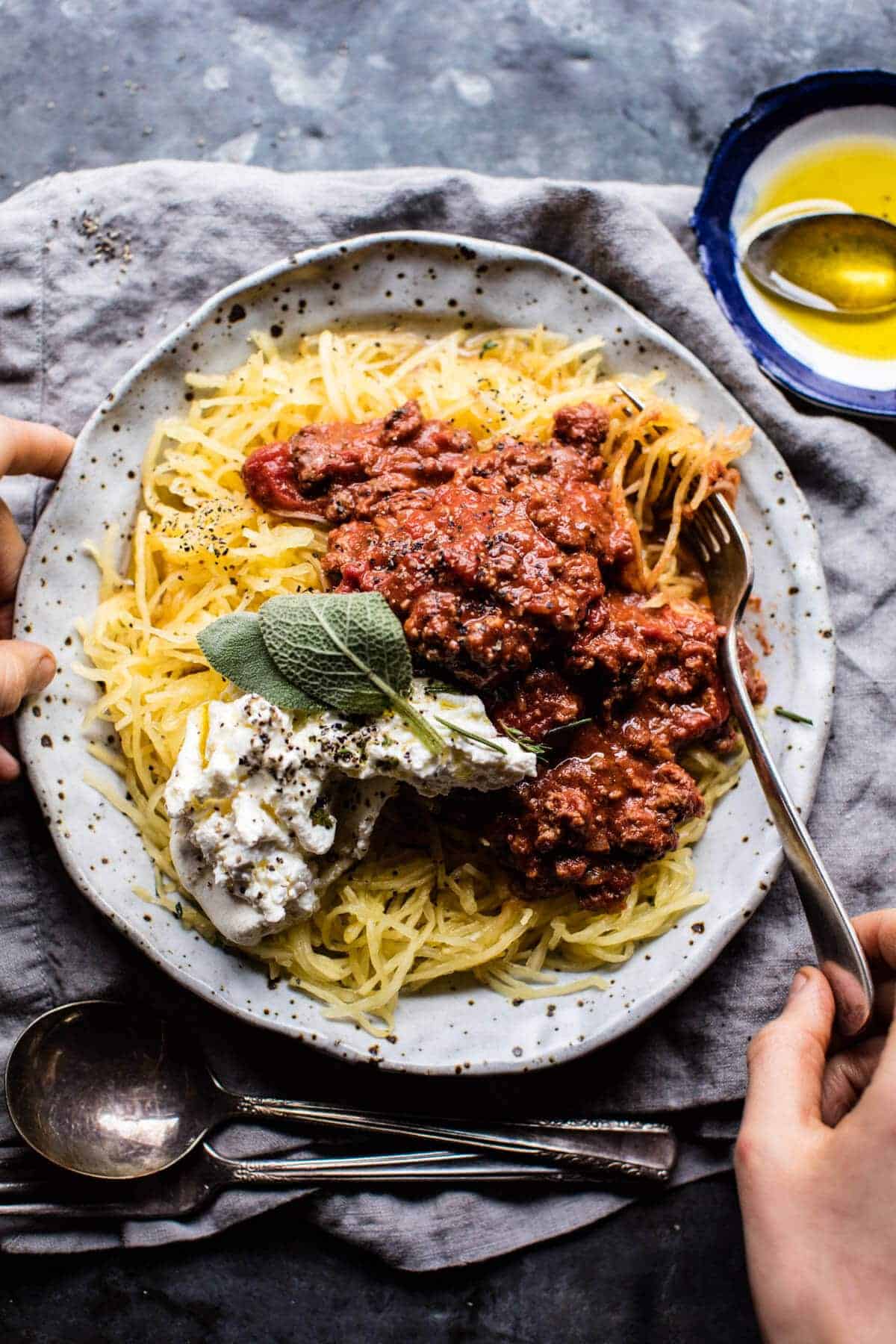 Crockpot Spaghetti Squash Lasagna Bolognese | halfbakedharvest.com @hbharvest