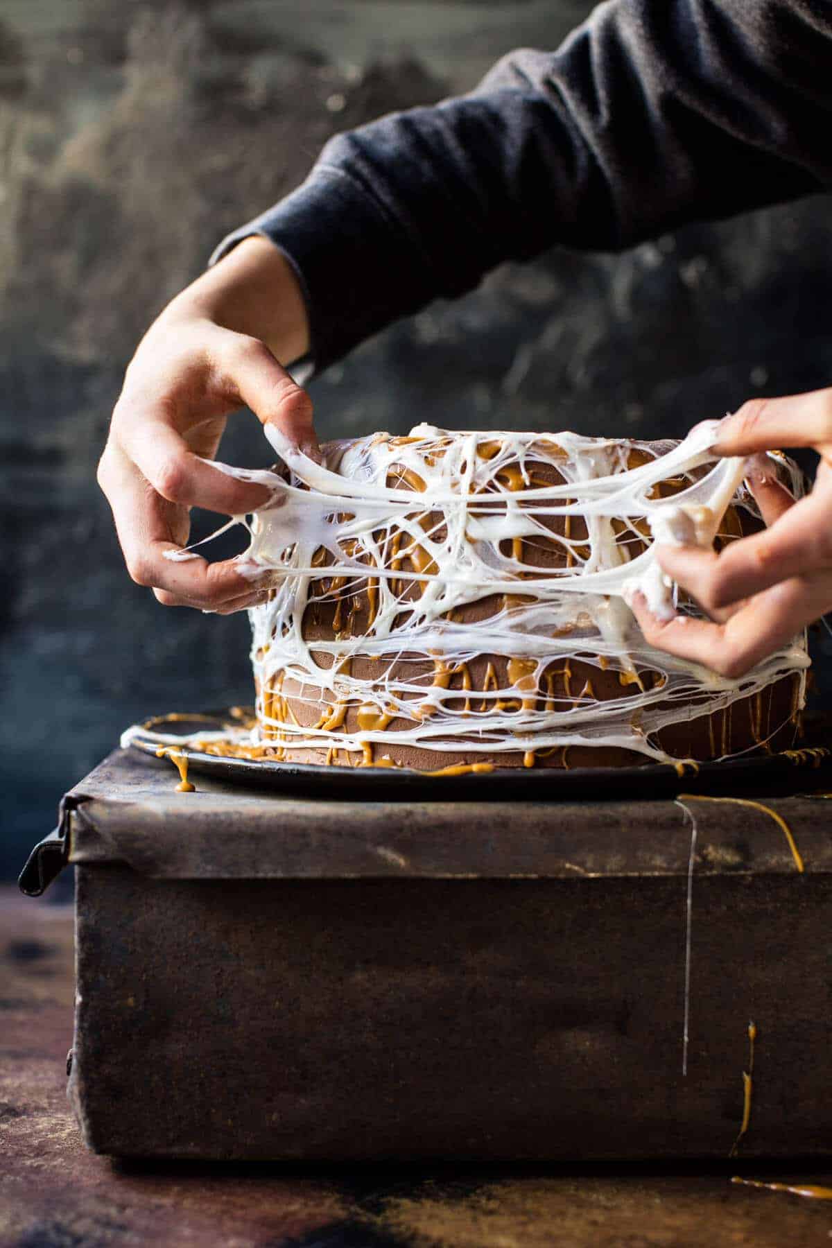 Forbidden Forest Chocolate Butterbeer Cake | halfbakedharvest.com @hbharvest