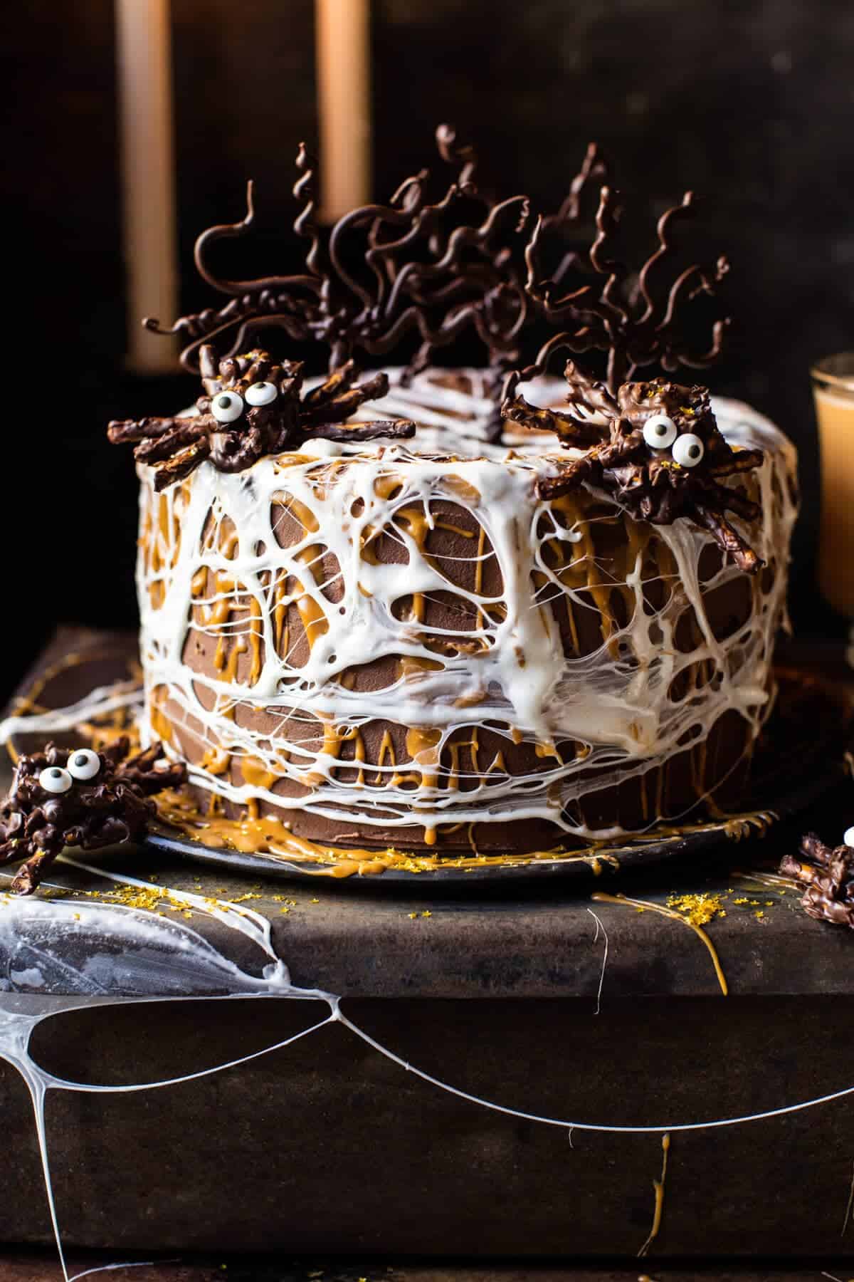Forbidden Forest Chocolate Butterbeer Cake | halfbakedharvest.com @hbharvest