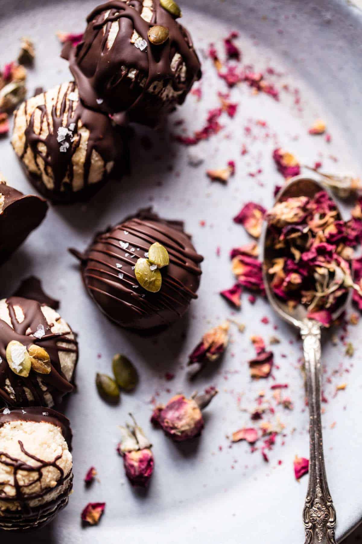 Chocolate Dipped Coconut Caramel Macaroons | halfbakedharvest.com @hbharvest