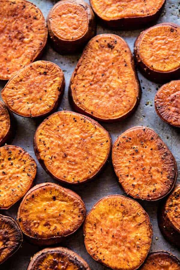 Crispy Roasted Sweet Potatoes with Bourbon Maple Butter | halfbakedharvest.com @hbharvest