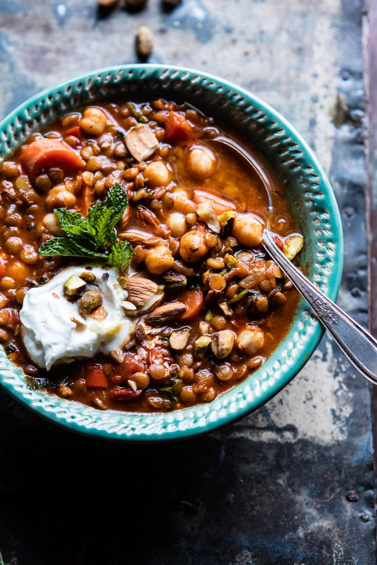 Crockpot Moroccan Lentil and Chickpea Soup | halfbakedharvest.com @hbharvest