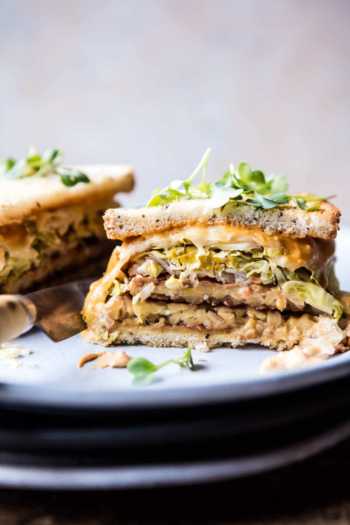Healthier Tempeh Reuben | halfbakedharvest.com @hbharvest