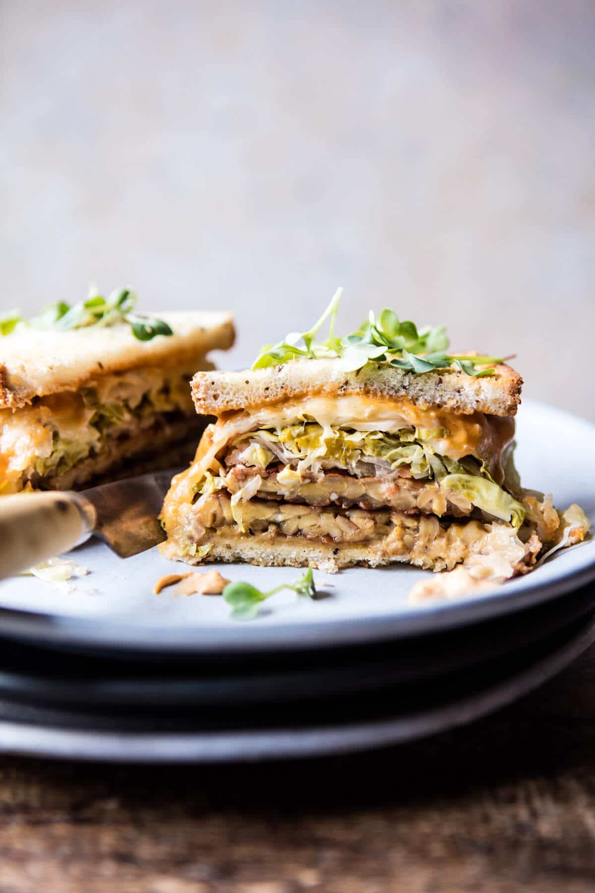 Healthier Tempeh Reuben | halfbakedharvest.com @hbharvest
