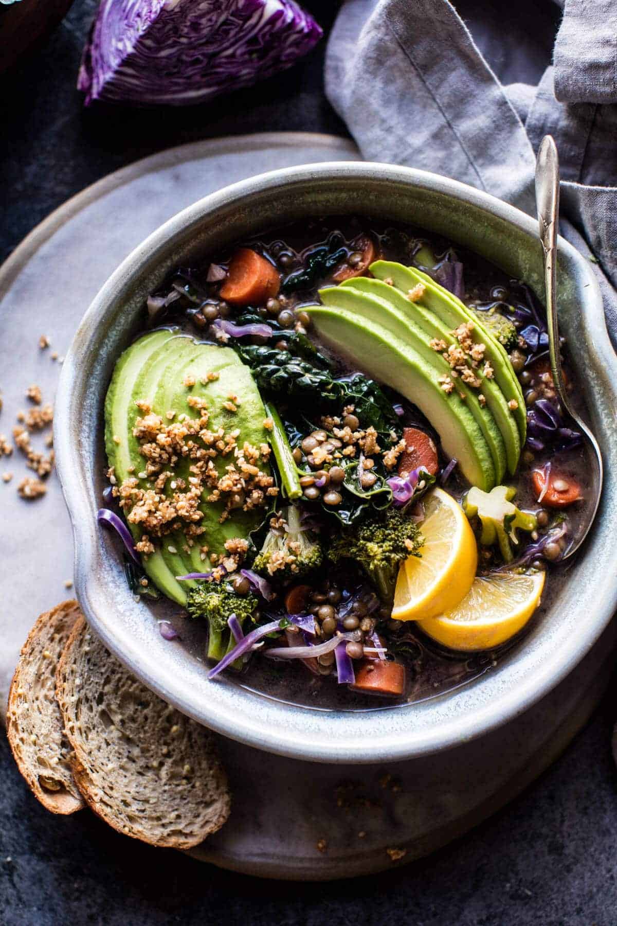 Mean Green Detox Vegetable Soup | halfbakedharvest.com @hbharvest