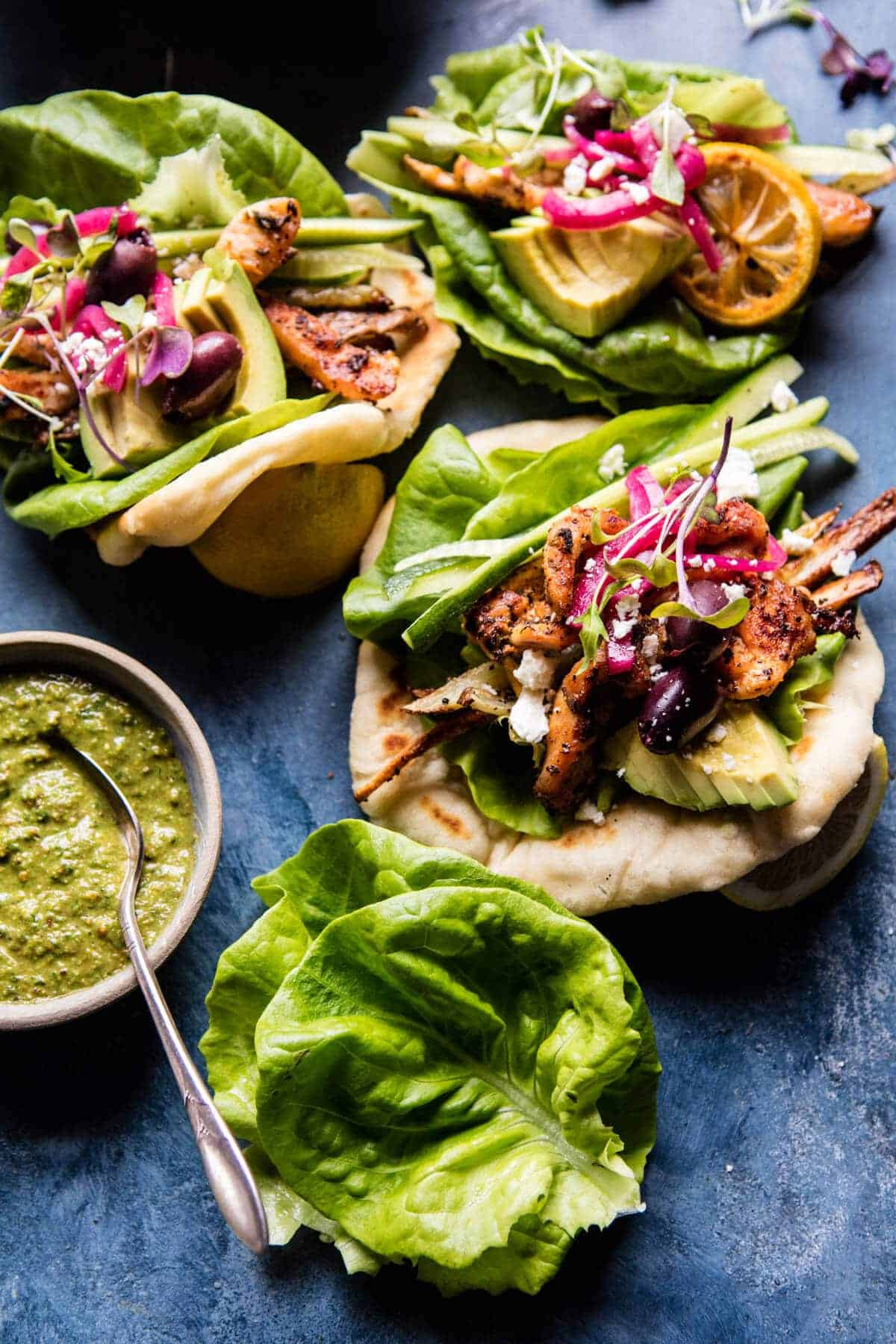 Greek Goddess Chicken Lettuce Wraps | halfbakedharvest.com @hbharvest