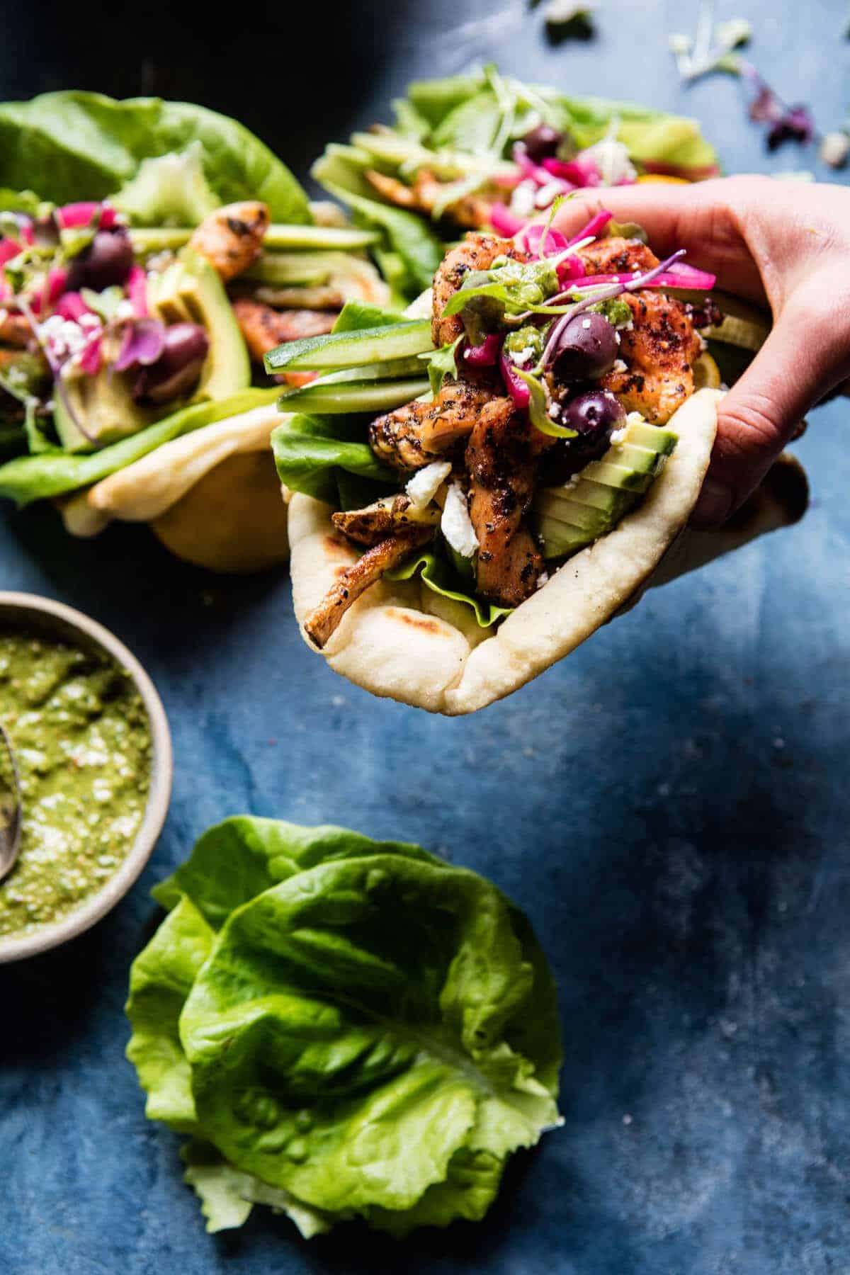 Greek Goddess Chicken Lettuce Wraps | halfbakedharvest.com @hbharvest