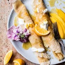Meyer Lemon Chamomile Suzette Crepes with Greek Yogurt | halfbakedharvest.com @hbharvest