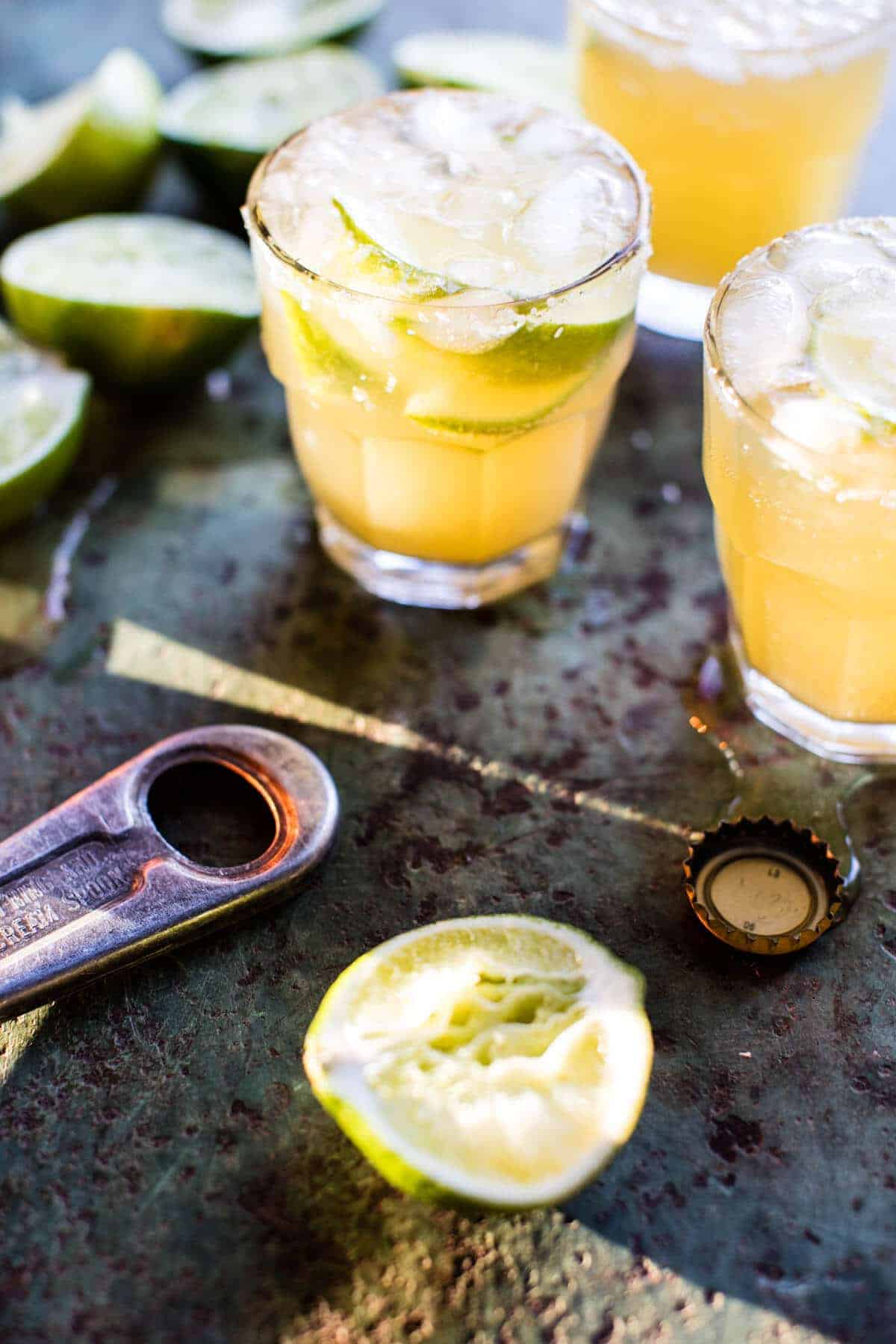 Pineapple Lime Beer Margaritas | halfbakedharvest.com @hbharvest