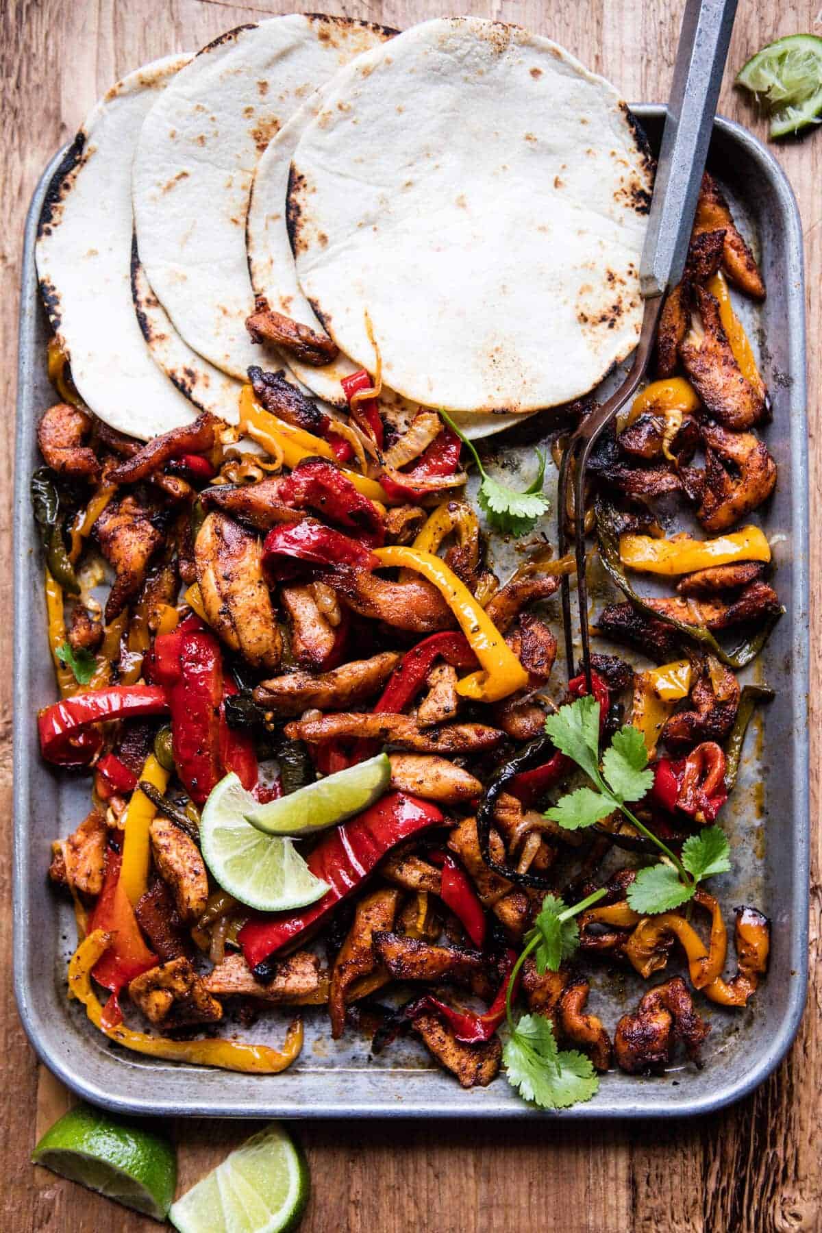 Sheet Pan Poblano Chicken Fajitas | halfbakedharvest.com @hbharvest