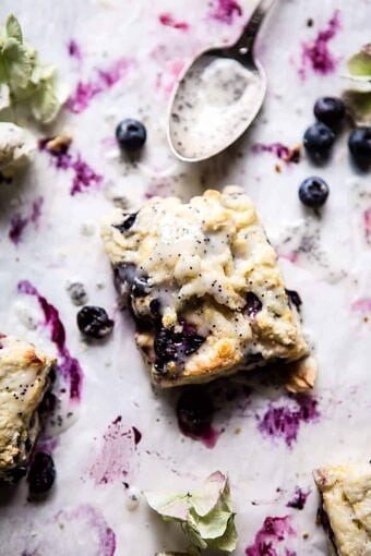 Blueberry Lemon Poppy Seed Scones | halfbakedharvest.com @hbharvest