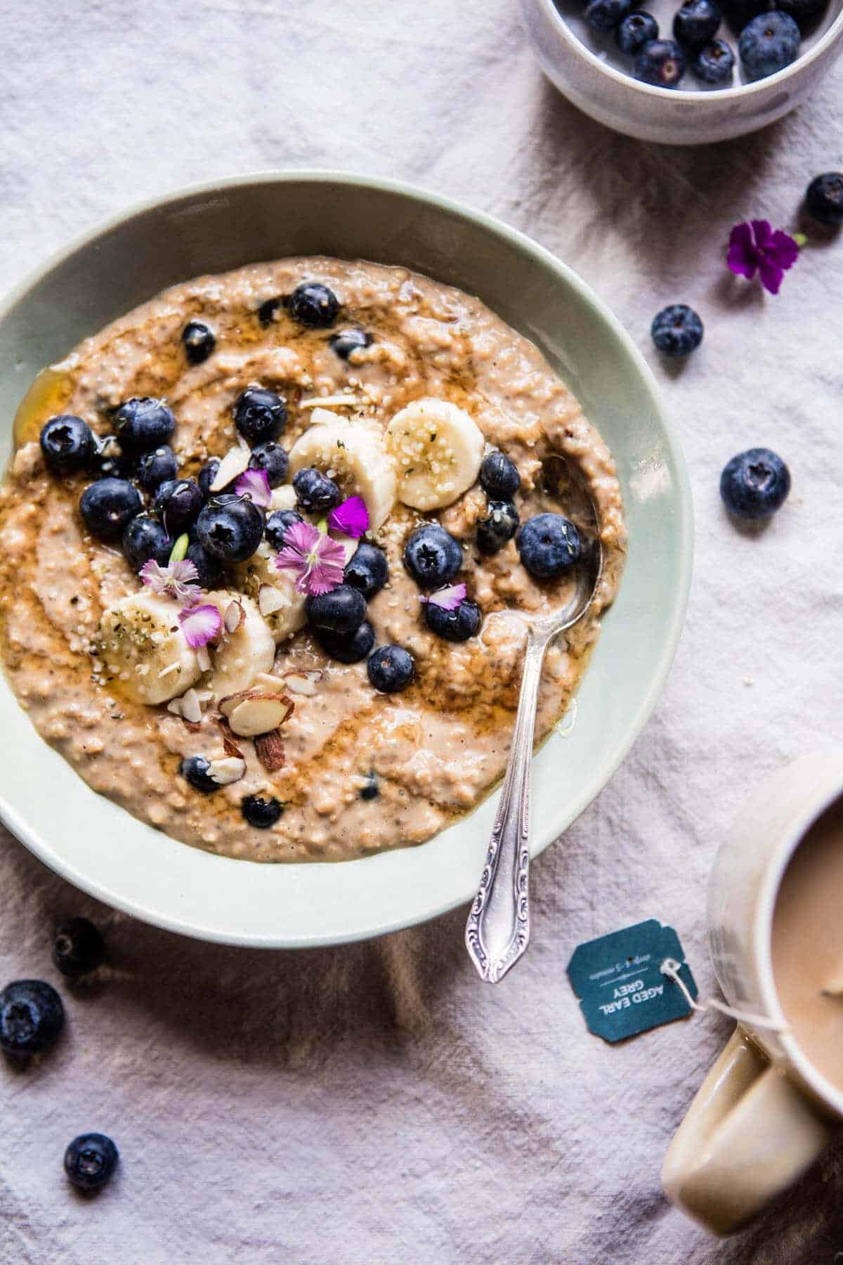 Earl Grey Blueberry Oatmeal | halfbakedharvest.com @hbharvest
