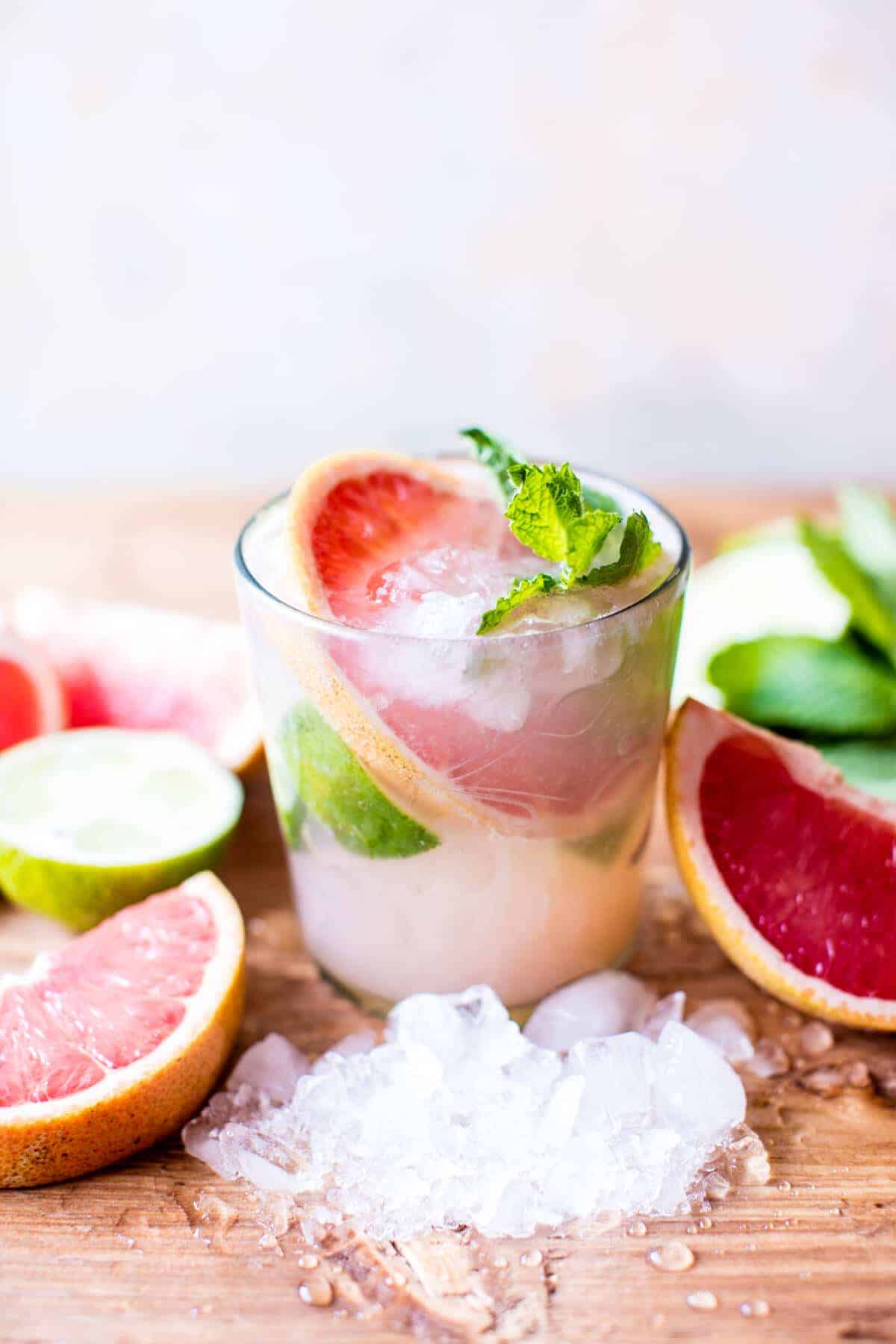 Minty Grapefruit Caipirinha | halfbakedharvest.com @hbharvest