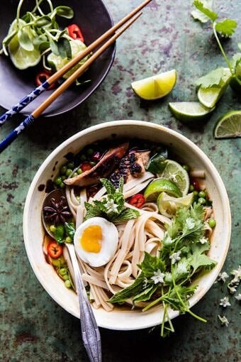 Springtime Chicken Noodle Pho | halfbakedharvest.com @hbharvest