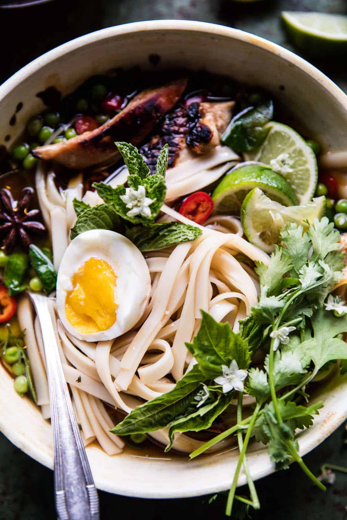 Springtime Chicken Noodle Pho | halfbakedharvest.com @hbharvest