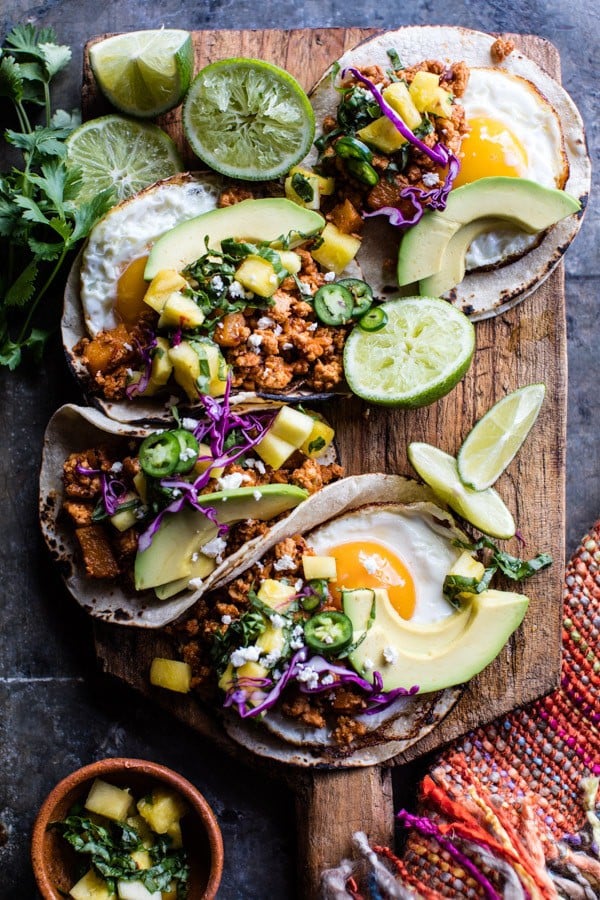Breakfast Tacos Al Pastor | halfbakedharvest.com @hbharvest
