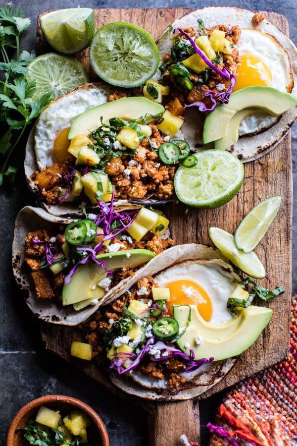 Breakfast Tacos Al Pastor | halfbakedharvest.com @hbharvest