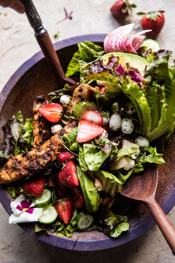 California Chicken, Avocado, and Goat Cheese Salad | halfbakedharvest.com @hbharvest