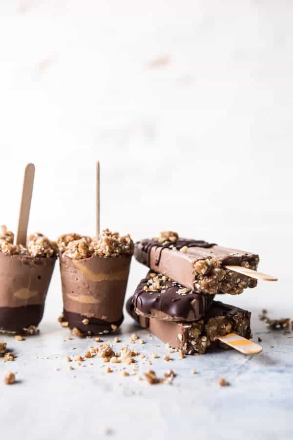 Peanut Butter Swirled Chocolate Fudge Popsicles | halfbakedharvest.com @hbharvest