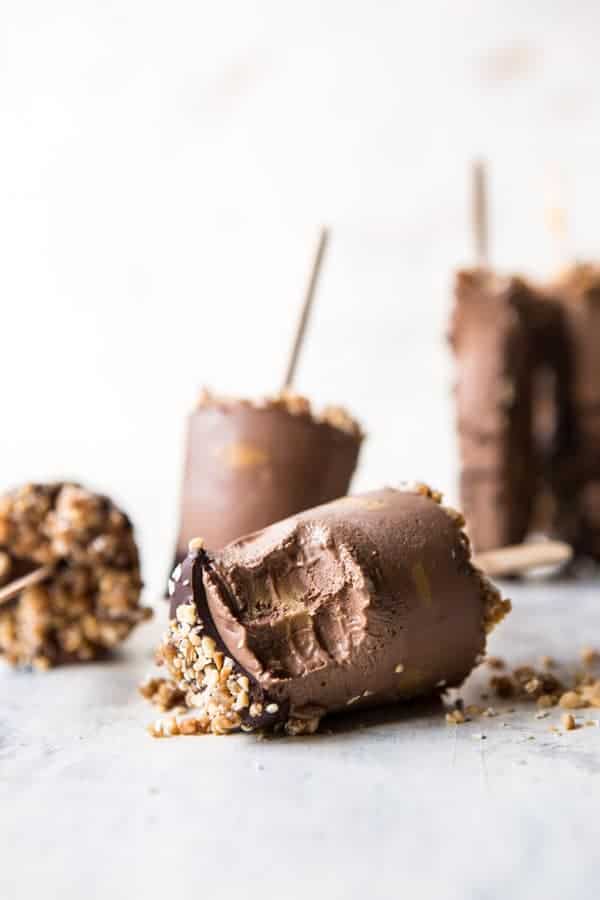 Peanut Butter Swirled Chocolate Fudge Popsicles | halfbakedharvest.com @hbharvest
