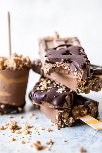 Peanut Butter Swirled Chocolate Fudge Popsicles | halfbakedharvest.com @hbharvest