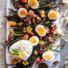 Sesame Roasted Asparagus, Egg and Bacon Salad | halfbakedharvest.com @hbharvest