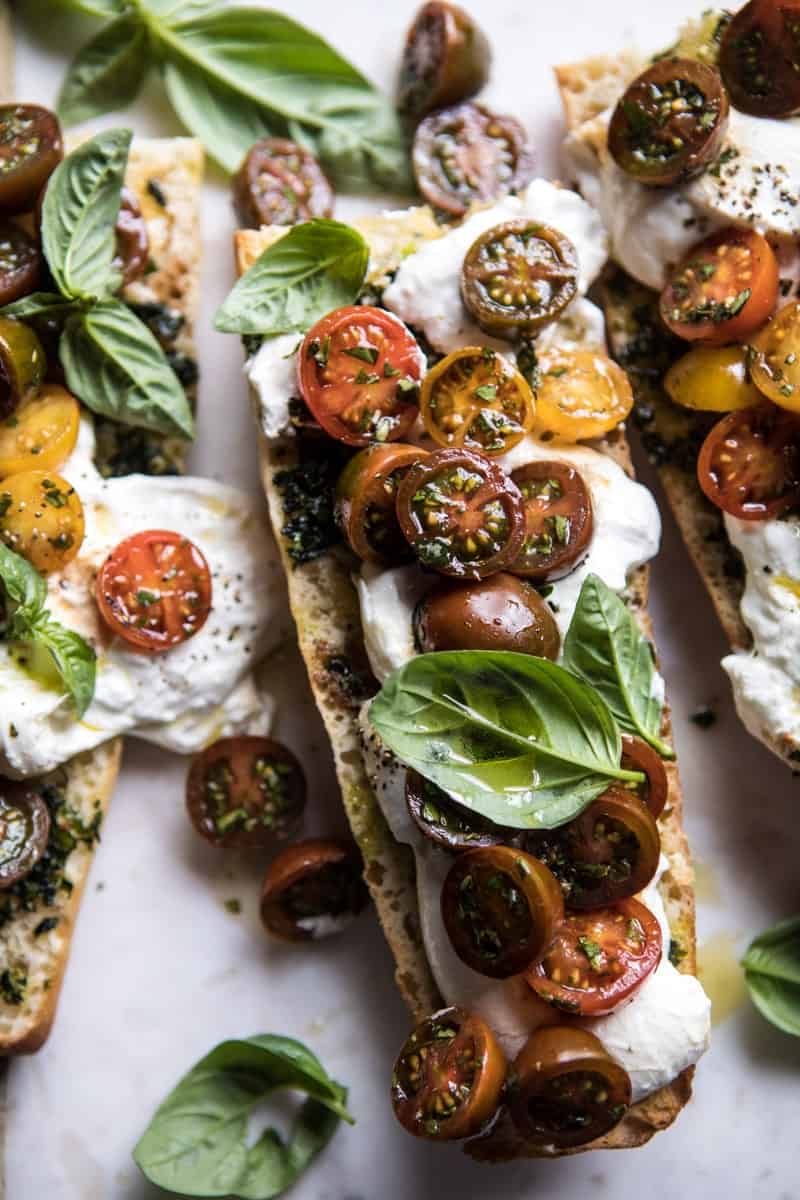Caprese Burrata Garlic Bread | halfbakedharvest.com @hbharvest