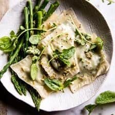 Easiest Lemon Ricotta Asparagus Ravioli | halfbakedharvest.com @hbharvest