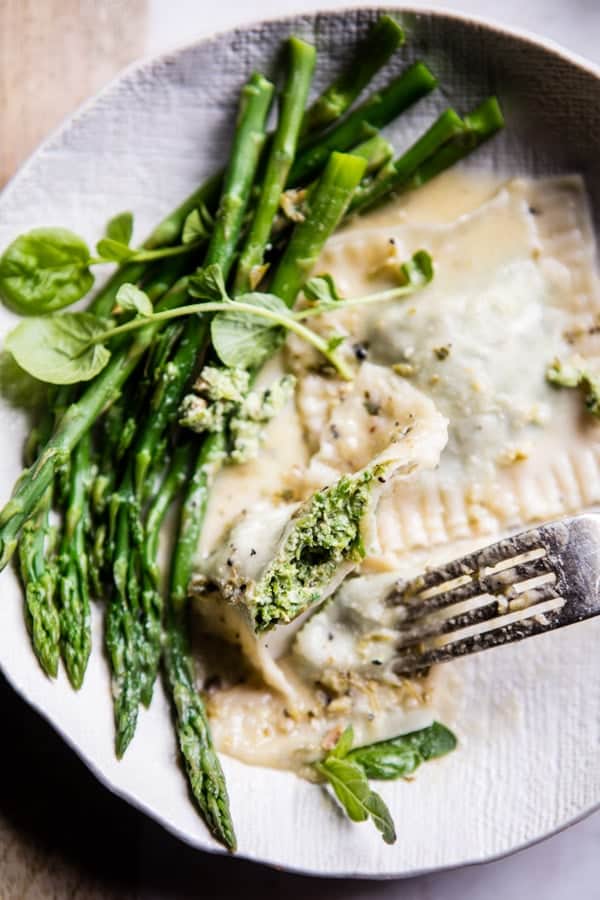 Easiest Lemon Ricotta Asparagus Ravioli | halfbakedharvest.com @hbharvest